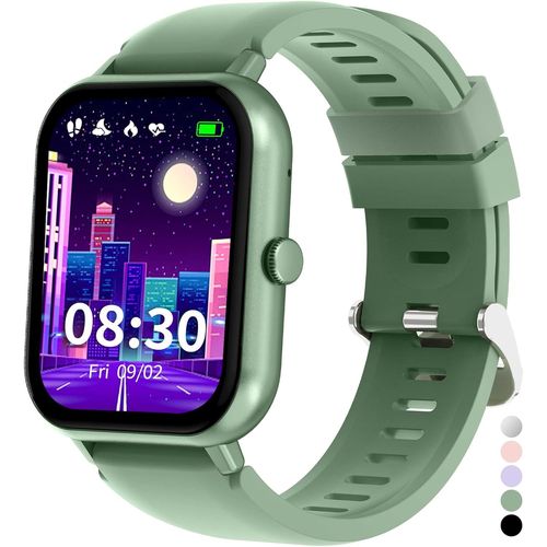 Montre Connecte Enfant Cardiofrequencemetre Moniteur De Sommeil Podomtre Modes Sport tanche Reveil Jeux Bluetooth Appel Jouet Ado Fitness Tracker Cadeau Garon Fille 3+ Ans Adol[Con670592]