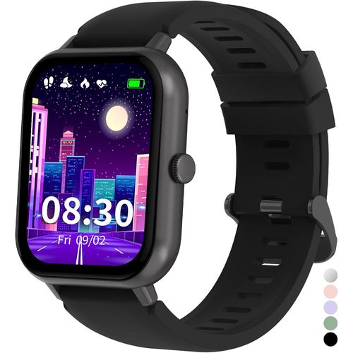 Montre Connecte Enfant Cardiofrequencemetre Moniteur De Sommeil Podomtre Modes Sport tanche Reveil Jeux Bluetooth Appel Jouet Ado Fitness Tracker Cadeau Garon Fille 3+ Ans Adolescent