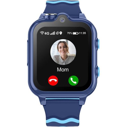 Montre Connecte Enfant Gps Montre Intelligente Garon Fille 4g Wifi Appel Vido Camra Sos Message Rveil Chronomtre Mode Classe Notification De Vibration (Bleu)