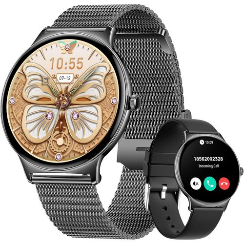 Montre Connecte Femme Avec Appel Bluetooth, Smartwatch Ip68 Avec Fonction Fminine, Fitness Activity Tracker 120+ Modes Sport/Frquence Cardiaque/Sommeil/Spo2 Montre Connecte Pour Android Ios