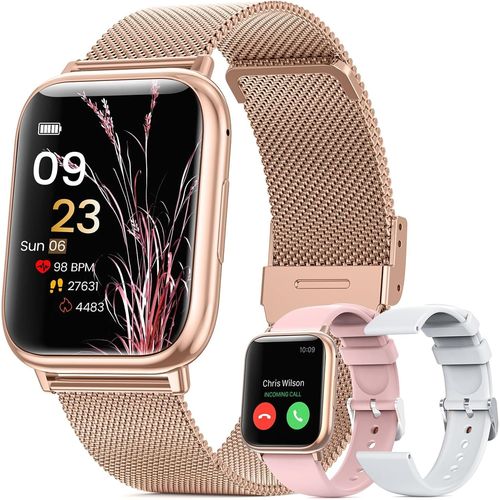 Montre Connecte Femme Avec Appels Bluetooth,1.83 Cmultisports Smartwatch Avec Spo2/Cycle Menstruel/Frquence Cardiaque/Suivi Sommeil/Etanchit Ip68 Fitnesstracker Pour Ios A[Bra570216]