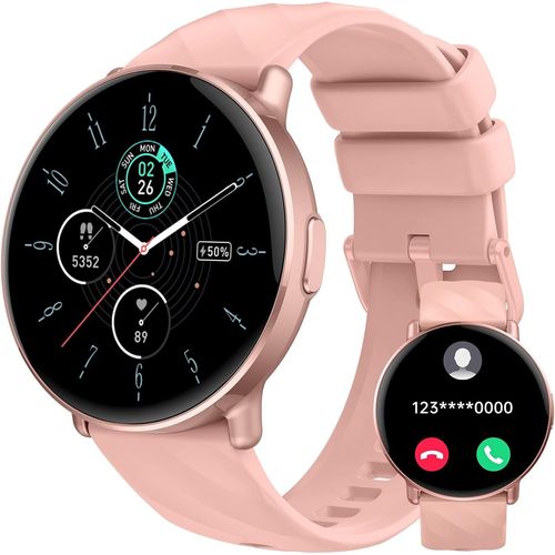 Montre Connecte Femme Homme, 1,39\U201c Smartwatch Avec Appels Bluetooth Et Notifications, Montre Connectee Avec 112+ Modes Sportifs, Moniteur De Cardio Et Podomtre, Montre Sport Pour Android Ios O