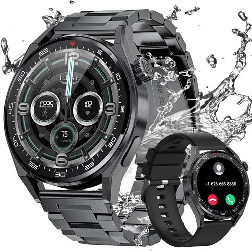 Montre Connecte Homme Avec Appel Bluetooth & Assistant Vocal, Charge Sans Fil, 1,39