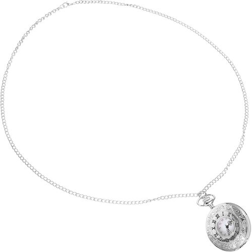 Montre De Poche Colliers Ras Du Cou En Pour Femmes Montre Gousset Homme Avec Chaine Montre Gousset Ancienne Montre  Clapet Collier Pour Hommes Silver Acier Inoxydable