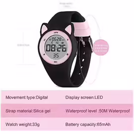 Montre Adolescent Garçon Sport Digitale de Fitness Tracker, avec  Alarme/Chronographe/Étanche pour Garçon Fille 5-15 Ans