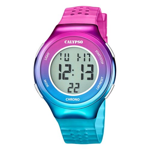 Montre Femme Calypso Caoutchouc Rose Bleu Turquoise Montre-Bracelet Numrique Calypso Uk5841/1