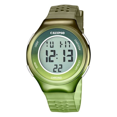Montre Femme Calypso Caoutchouc Vert Olive Marron Montre-Bracelet Numrique Calypso Uk5841/4