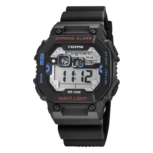 Montre Homme Calypso Caoutchouc Noir Montre-Bracelet Numrique Calypso Uk5840/6