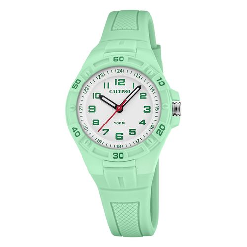 Montre Jeunesse Calypso Silicone Vert Menthe Montre-Bracelet Junior Calypso Uk5832/1