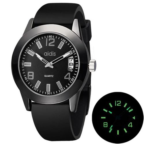 Montre Lumineuse  Quartz En Silicone-Support De Calendrier,My-1601,Gris Gris