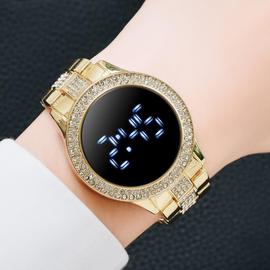 Acheter Montre numérique de luxe, montres magnétiques pour femmes, montre à  Quartz en acier inoxydable or Rose, horloge féminine