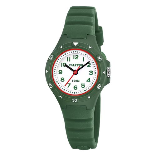 Montre Pour Enfants Calypso En Caoutchouc Vert Montre-Bracelet Junior Calypso Uk5846/4