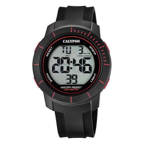 Montre Pour Homme Calypso En Caoutchouc Noir Montre-Bracelet Numrique Calypso Uk5839/2