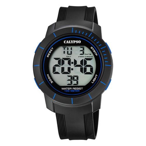 Montre Pour Homme Calypso En Caoutchouc Noir Montre-Bracelet Numrique Calypso Uk5839/3