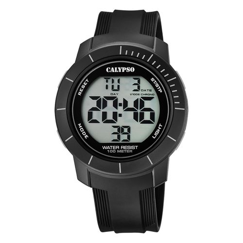 Montre Pour Homme Calypso En Caoutchouc Noir Montre-Bracelet Numrique Calypso Uk5839/4