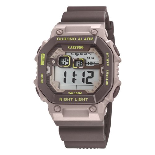 Montre Pour Hommes Calypso Caoutchouc Marron Montre-Bracelet Numrique Calypso Uk5840/2