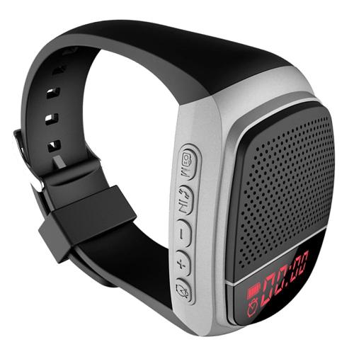 Montre Radio Portable Compatible Bluetooth Montre-Bracelet De Course Avec Haut-Parleur B90 Montre D'alarme De Sport Audio Pour La Course  Pied Randonne Cyclisme - Argent