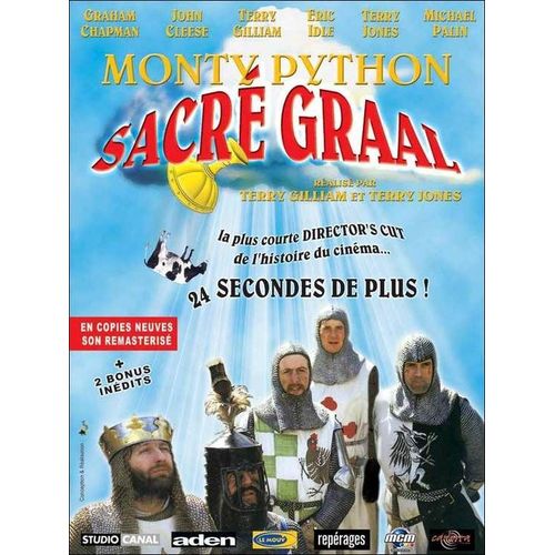 Monty Python, Sacr Graal -Vritable Affiche De Cinma Plie -Format 120x160 Cm- De & Avec Terry Jones, Terry Gilliam Avec Graham Chapman, John Cleese, Eric Idle, Michael Palin -1975 Reedition 2002