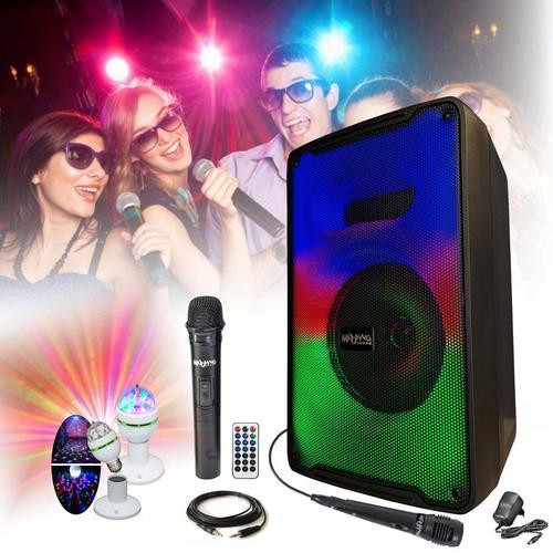 MOOVING LIGHT & SOUND - Enceinte USB Bluetooth portable 500W Karaoke KARA-MOOV500