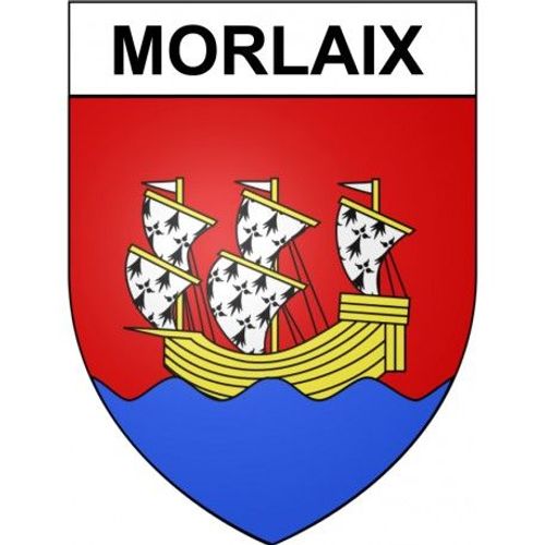 Morlaix 29 Ville Stickers Blason Autocollant Adhsif - Taille : 4 Cm