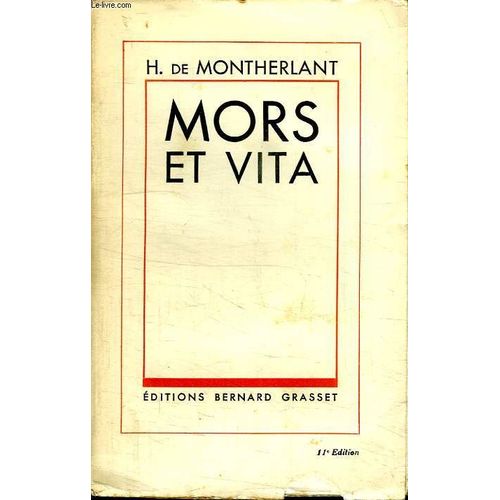 Mors Et Vita.   de henry de montherlant  Format Broch 
