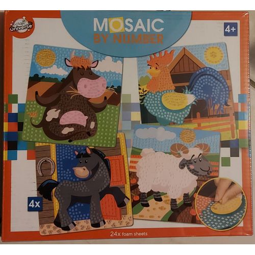 Mosaique Mousse Au Numro - Animaux De La Ferme
