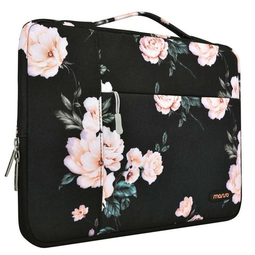 Mosiso 11 Pochette D'ordinateur tanche Pour Hommes Femmes Pochette Pour Ordinateur Portable tui Pour 2018 Nouveau Macbook Pro 15.6 Ordinateur Ba - For Nouveau Pro16 Pouce A2141 - Pivoine De Base Noire
