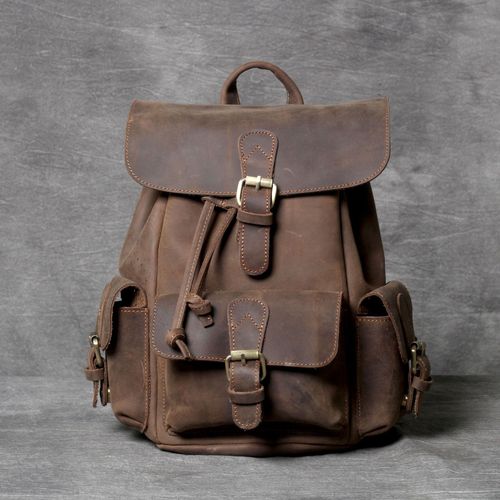 Motaora-Sac  Dos En Cuir Vritable Pour Femme,Sacs En Cuir De Vachette De Cheval,Sacs Faits  La Main Pour Ipad Pro 11 