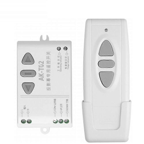 Moteur AC85-250V Tlcommande Contrleur cran de projection Moteur Interrupteur sans fil 433 UP Down Stop Forwards Reverse Stop