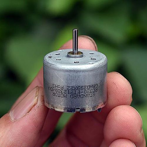 Moteur solaire  balais en mtal prcieux, Standard RC320-12380 Micro 320 cc 6V-9V 7460 tr/min, longueur d'arbre de 10.5mm, silencieux, faible bruit