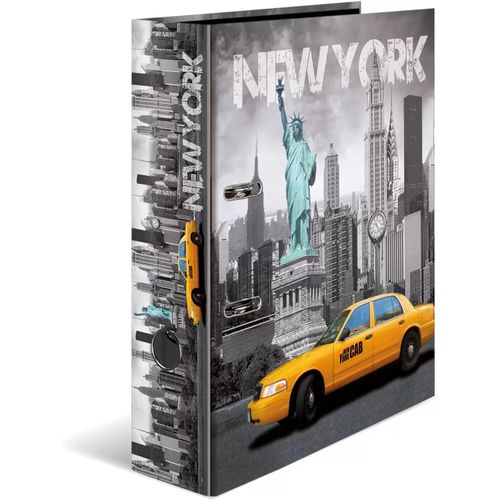 Motif Classeur  Levier A4 Villes New York, Dos De 7 Cm, En Carton Robuste, Imprim Entirement  L'extrieur Et  L'intrieur