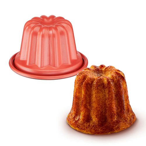 Tefal Creabake Diy - Ensemble De 3 Moules   Cannels 7,4 Cm, Revtement Antiadhsif, Empilables Et Interchangeables, Compatible Cake Factory - J3059004