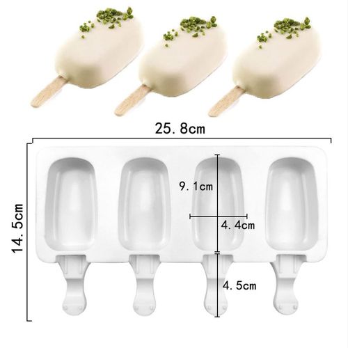 Moule  Crme Glace En Silicone  4 Cellules,Plateau  Glace,Moule  Popsicle,Bricolage,Machine  Glace,Plateau  Glaons - Type Yh-621
