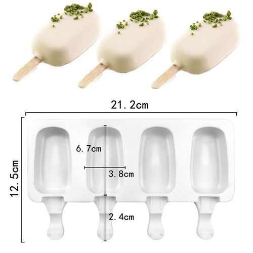 Moule  Crme Glace En Silicone  4 Cellules,Plateau  Glace,Moule  Popsicle,Bricolage,Machine  Glace,Plateau  Glaons - Type Yh-622