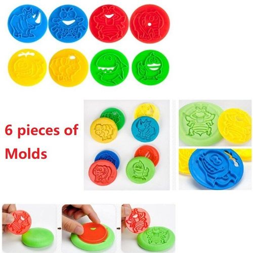 Moule En Plasticine ducatif Pour Enfants, Kit De Pte  Modeler, Animal, Dinosaure, Jouets Visqueux, Pte  Modeler, Ensemble D'outils De Bricolage Pour Enfants - Jaune