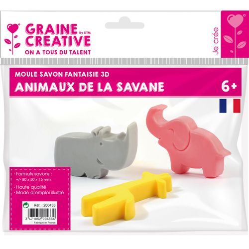 Moule Pour Savon Animaux De La Savane - Graine Crative