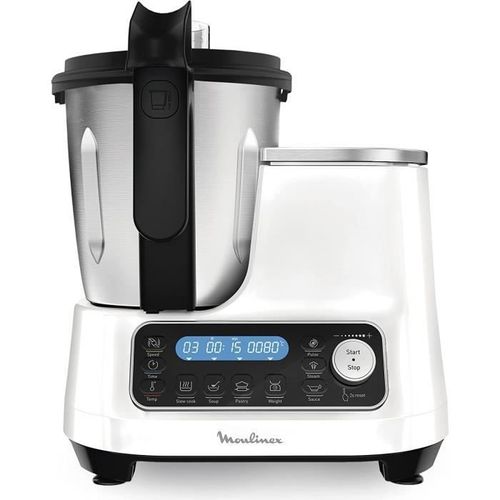 Moulinex ClickChef Robot de Cuisine Multifonction 3.6 L Receveur en Castellano, 5 Programmes Auto, Temprature 30  120 degrs Celsi