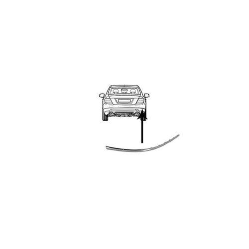 Moulure De Pare-Chocs Arrire Droite Chrome Pour Mercedes Classe C W204 De 2007  2010 Version 4 Portes
