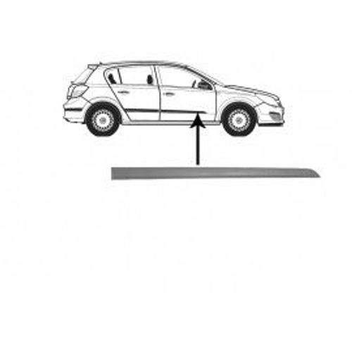 Moulure De Porte Avant Droite En Primer Pour Opel Astra H De Mars 2004  2010 Version 4 Ou 5 Portes