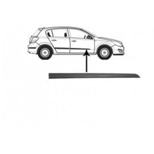 Moulure De Porte Avant Droite Noire Pour Opel Astra H De Mars 2004  2010 Version 4 Ou 5 Portes