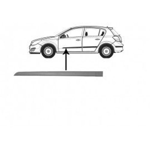 Moulure De Porte Avant Gauche En Primer Pour Opel Astra H De Mars 2004  2010 Version 4 Ou 5 Portes