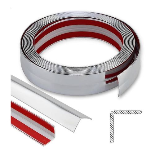 Moulure Multifonctionnelle Brillante Garniture, Peler Et Coller  LIntrieur Protections DAngle Extrieures Pour Cadre De Porte De Bord De Table Murale Argent