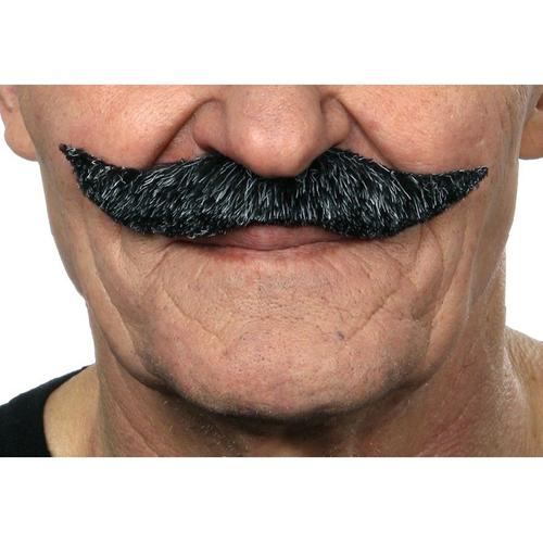 Moustache Anglaise Grise Noire (Taille Unique)