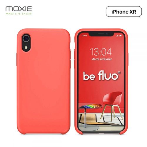 Moxie Coque Iphone Xr [Befluo] Coque Silicone Fine Et Lgre Pour Iphone Xr, Intrieur Microfibre, Coque Anti-Chocs Et Anti-Rayures Pour Iphone Xr - Rose Vif