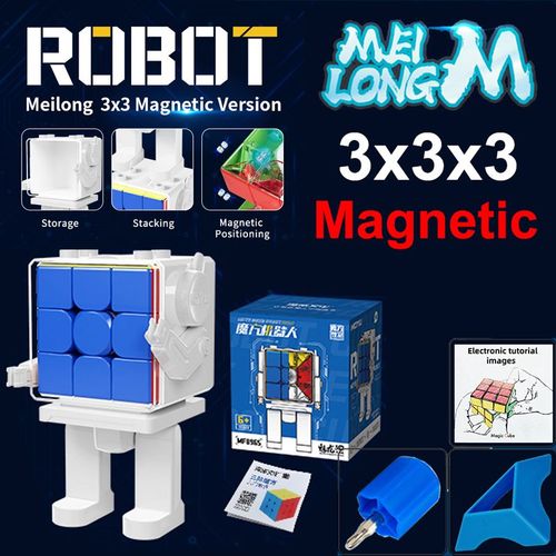 Moyu-Cube Magique Magntique Professionnel Meilong M,Puzzle De Vitesse,Pyraminx Megaminx,3bery,2x2,4age,5x5,6x6,7x7,3x3x3,3x3 - Type Robot Box 3m #B