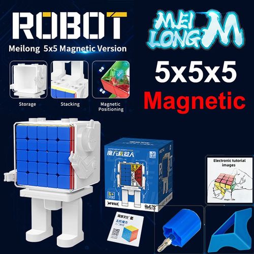 Moyu-Cube Magique Magntique Professionnel Meilong M,Puzzle De Vitesse,Pyraminx Megaminx,3bery,2x2,4age,5x5,6x6,7x7,3x3x3,3x3 - Type Robot Box 5m #A