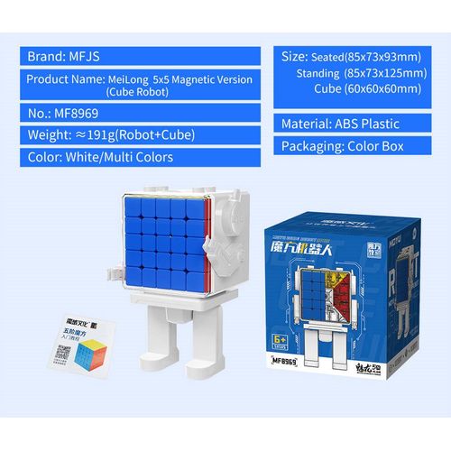 Moyu Meilong-Cube Magique Robot Pour Enfants,Version Magntique Et Non Magntique,Puzzle Professionnel,2x2,3x3,4x4,5x5 - Type 5x5 Magnteic