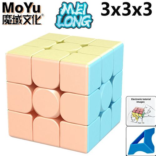 Moyu Meilong Series Magic Cube Pour Enfants,3x3,2x2,4x4,5x5,Professionnel,Spcial,Vitesse,Puzzle,Jouet, - Type 3x3x3 Macaron #B