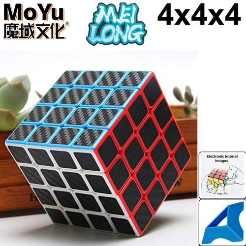 Moyu Meilong Series Magic Cube Pour Enfants,3x3,2x2,4x4,5x5,Professionnel,Spcial,Vitesse,Puzzle,Jouet, - Type 4x4x4 Carbon Fiber #C