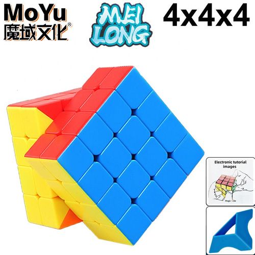Moyu Meilong Series Magic Cube Pour Enfants,3x3,2x2,4x4,5x5,Professionnel,Spcial,Vitesse,Puzzle,Jouet, - Type 4x4x4 Stickerless #D